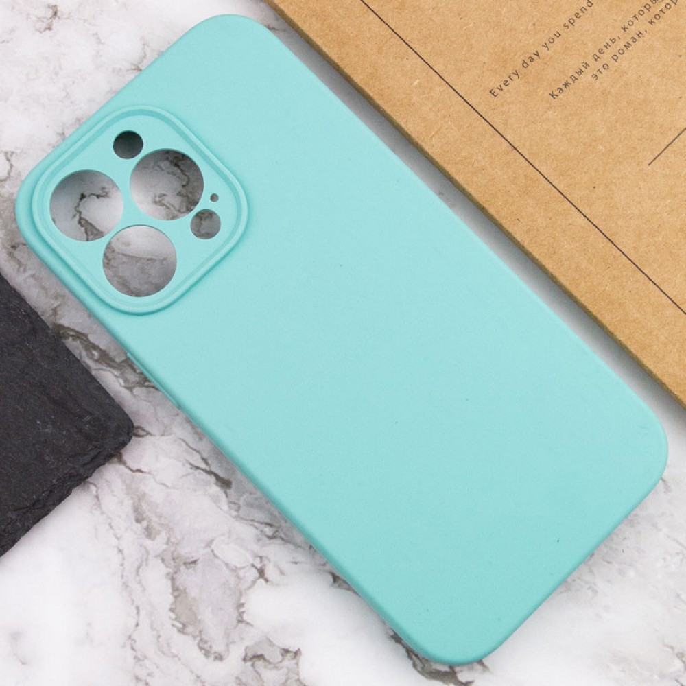 Чохол Silicone Case Full Camera Protective (AA) NO LOGO для Apple iPhone 13 Pro (6.1") Бірюзовий / Marine Green Чохол Silicone Case Full Camera Protective (AA) NO LOGO для Apple iPhone 13 Pro (6.1") Бірюзовий / Marine Green