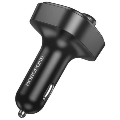 АЗП FM модулятор Borofone BC59 Heroic (2USB-A/1C) Black