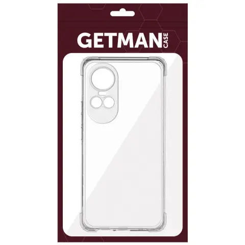 TPU чохол GETMAN Ease logo посилені кути Full Camera для Oppo Reno 10 / 10 Pro Безбарвний (прозорий)