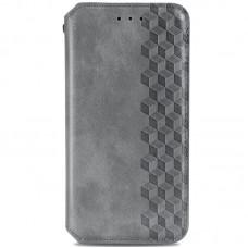 Шкіряний чохол-книжка GETMAN Cubic (PU) для Xiaomi Redmi Note 11 (Global) / Note 11S Сірий