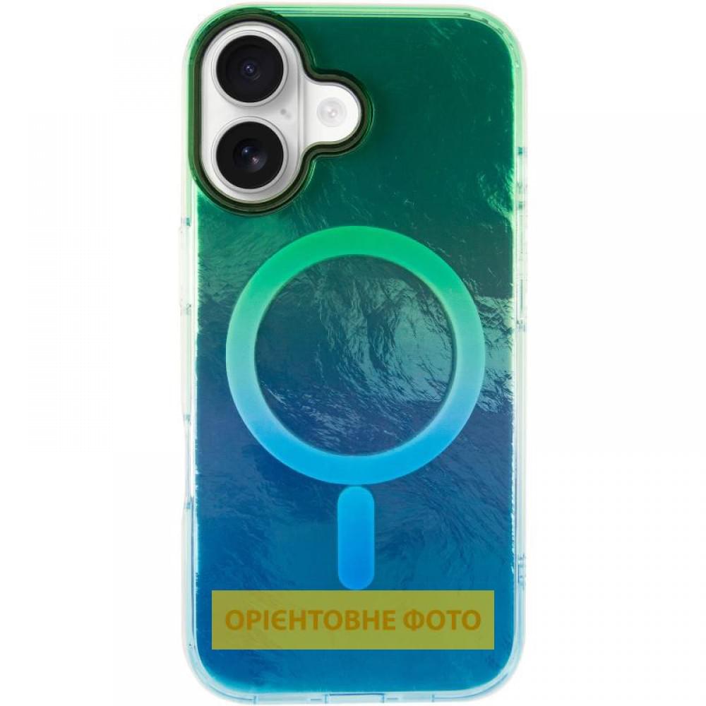 Чохол TPU Shiny Mountain (MagFit) для Apple iPhone 17 (6.3") Green / Blue