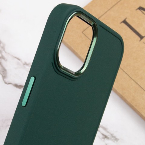 TPU чохол Bonbon Metal Style для Apple iPhone 14 Plus (6.7") Зелений / Pine green
