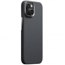Чохол PC Carbon Protection Slim with MagSafe для Apple iPhone 15 (6.1") Black