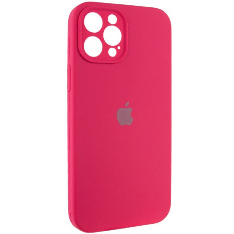 Чохол Silicone Case Full Camera Protective (AA) для Apple iPhone 12 Pro Max (6.7") Червоний / Rose Red
