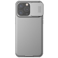 Карбонова накладка Nillkin CamShield Pro для Apple iPhone 15 Pro (6.1") Titanium Gray