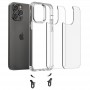 Чохол TPU Transparent with Straps для Apple iPhone 12 Pro / 12 (6.1") Grey