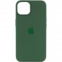 Чохол Silicone case (AAA) full with Magsafe and Animation для Apple iPhone 13 (6.1") Зелений / Clover