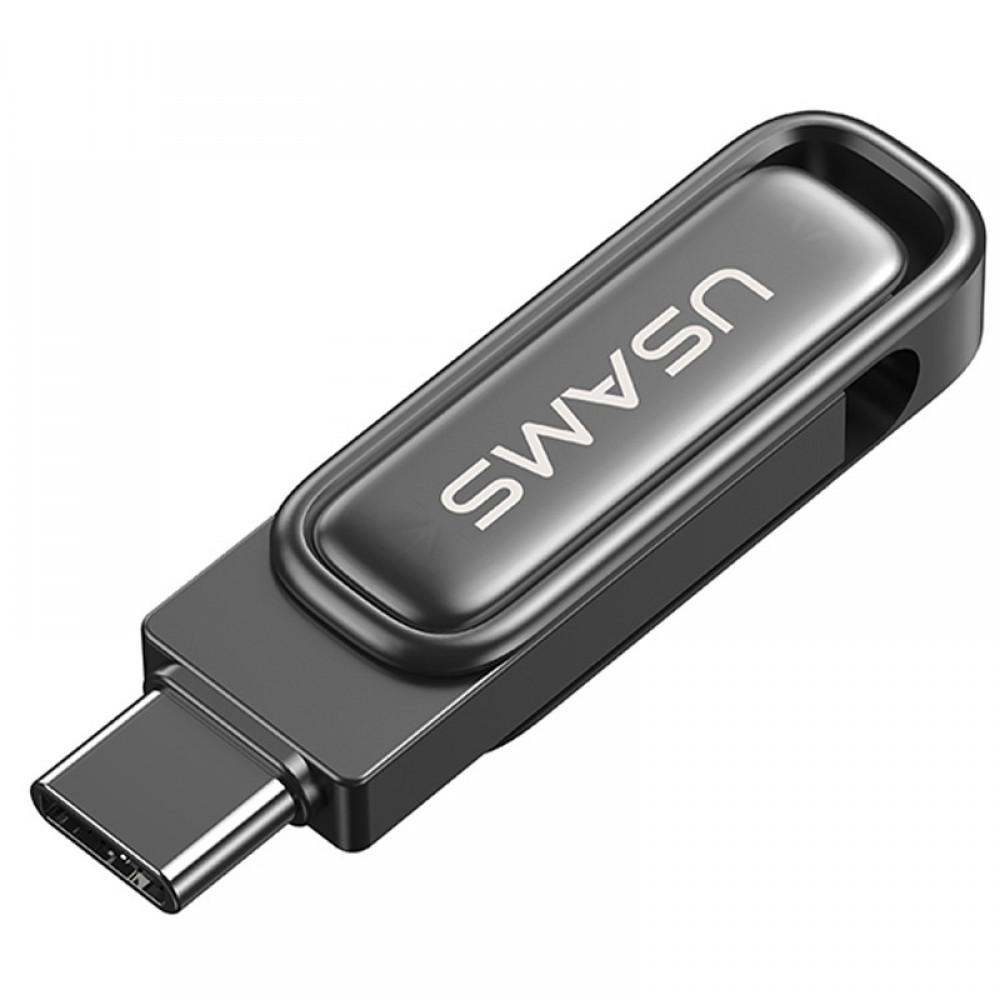 Флеш накопичувач USAMS US-ZB349 USB3.2 Type-C High-Speed Flash Drive With Dual Ports 256Gb Tarnish