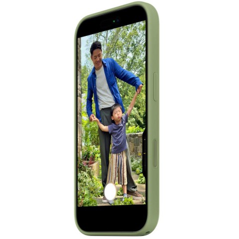 Чохол Silicone case (AAA) with Magsafe and Animation для Apple iPhone 17 (6.3") Light Moss