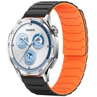 Ремінець Dual-color Magnetic для Smart Watch 22mm Black / Orange