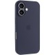 Чохол Silicone Case Full Camera Protective (AA) для Apple iPhone 17 (6.3") Темно-синій / Midnight blue