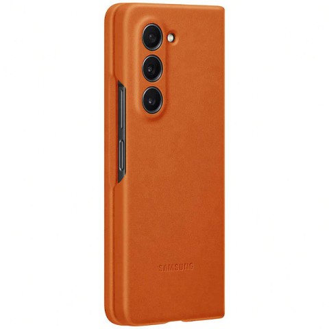 Шкіряний чохол Leather Case (AAA) для Samsung Galaxy Z Fold5 Brown