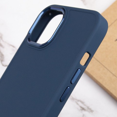 TPU чохол Bonbon Metal Style для Apple iPhone 14 (6.1") Синій / Cosmos blue