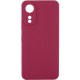 Чохол TPU GETMAN Liquid Silk Full Camera для Oppo A78 4G Бордовий / Marsala