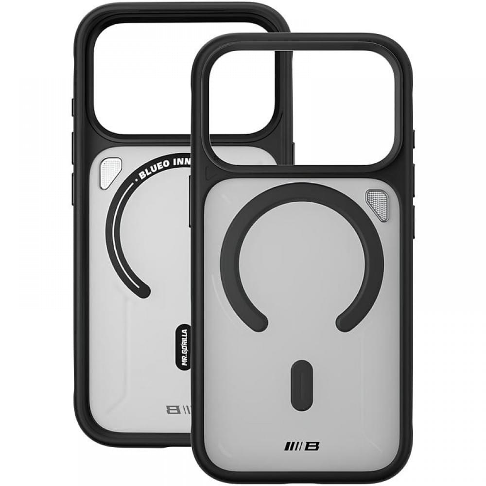 TPU+PC чохол Blueo Frosted Heat Dissipation Stand with MagSafe для Apple iPhone 17 Pro Max (6.9") Чорний