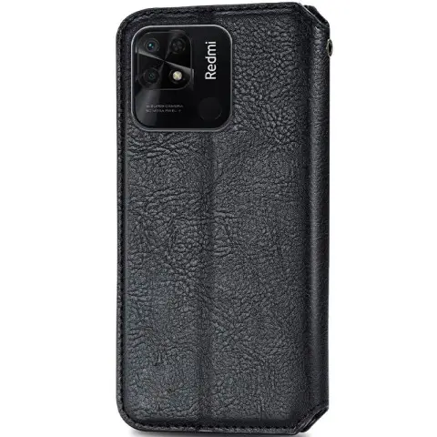 Шкіряний чохол-книжка GETMAN Cubic (PU) для Xiaomi Redmi 10A Чорний