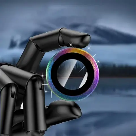 Захисне скло Metal Classic на камеру (у упак.) для Apple iPhone 17 Pro (6.3") / 17 Pro Max (6.9") Бузковий / Rainbow