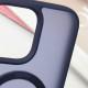 TPU+PC чохол Metal Buttons with MagSafe Colorful HQ Ring для Apple iPhone 14 Pro Max (6.7") Dark Blue