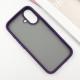 TPU+PC чохол Metal Buttons для Apple iPhone 16 (6.1") Темно-Фіолетовий