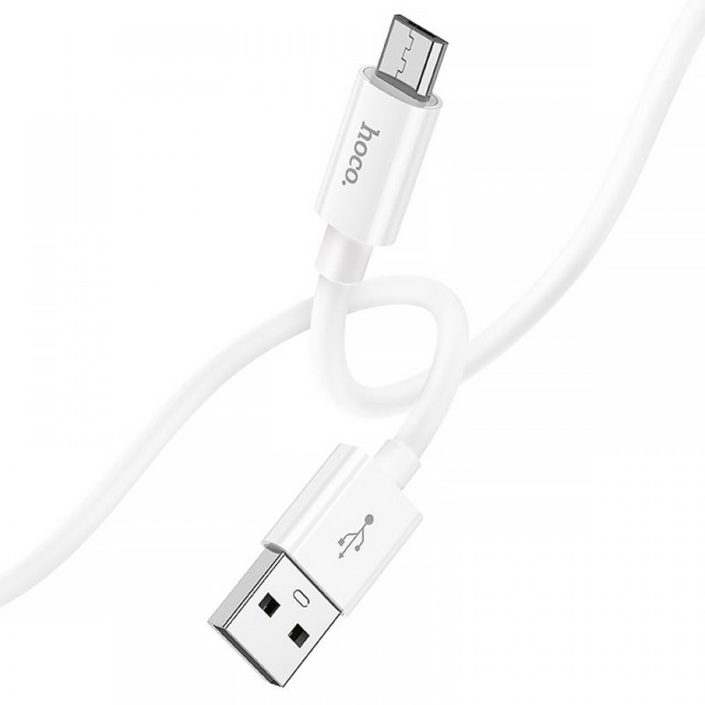 Дата кабель Hoco X87 Magic silicone USB to MicroUSB (1m) White