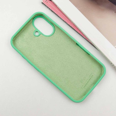 Чохол Silicone Case Full Protective (AA) для Apple iPhone 16 Plus (6.7") Зелений / Spearmint