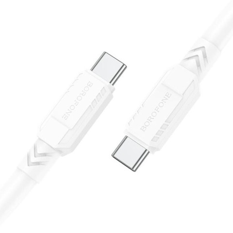 Дата кабель Borofone BX81 Type-C to Type-C 60W (1m) Білий