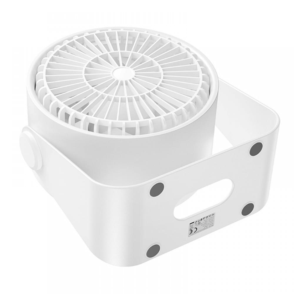 Настільний вентилятор Hoco HX66 desktop circulating fan 3000 mAh White