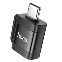 Перехідник Hoco UA31C OTG Type-C male to USB female Black
