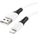 Дата кабель Hoco X82 Silicone USB to Lightning 2.4A (1m) White