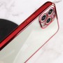 Прозорий силіконовий чохол глянцева окантовка Full Camera для Apple iPhone 11 Pro (5.8") Червоний