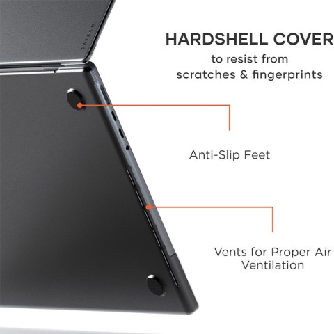 Чохол-накладка Clear Shell для Apple MacBook Pro 16.2" (A2485/A2780/A2991/A3403/A3186) Чорний