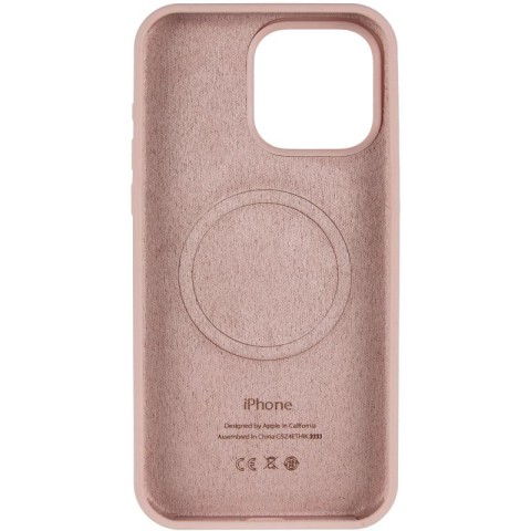 Чохол Silicone Case Full Protective (AA) V2 with MagSafe для Apple iPhone 15 Pro (6.1") Рожевий / Pink Sand