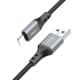 Дата кабель Hoco X86 Spear USB to Lightning (1m) Black