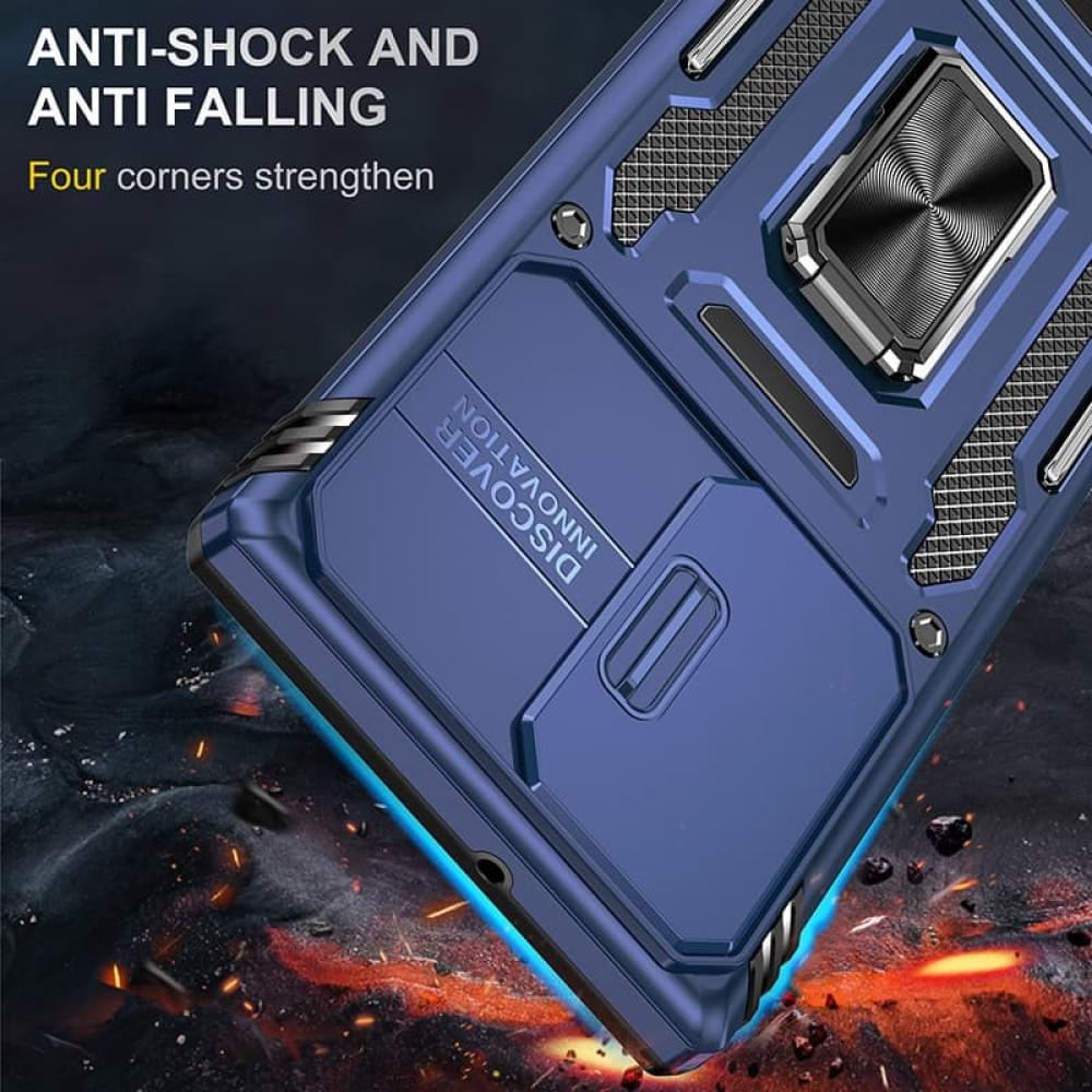 Ударостійкий чохол Camshield Army Ring для Samsung Galaxy S24 Ultra Синій / Navy