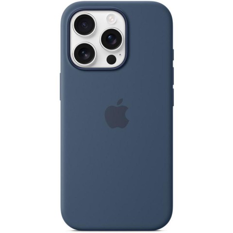 Чохол Silicone case (AAA) with Magsafe and Animation для Apple iPhone 16 Pro (6.3") Denim