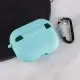 Силіконовий футляр з мікрофіброю для навушників Airpods Pro 3 Бірюзовий / Marine Green