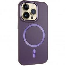 Шкіряний чохол SnapCase with MagSafe для Apple iPhone 15 Pro Max (6.7") Dark Purple