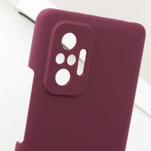 Чохол Silicone Cover Lakshmi Full Camera (AAA) для Xiaomi Redmi Note 10 Pro / 10 Pro Max Бордовий / Plum
