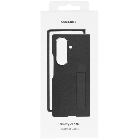 Шкіряний чохол Leather Case (AAA) with stand для Samsung Galaxy Z Fold7 Black