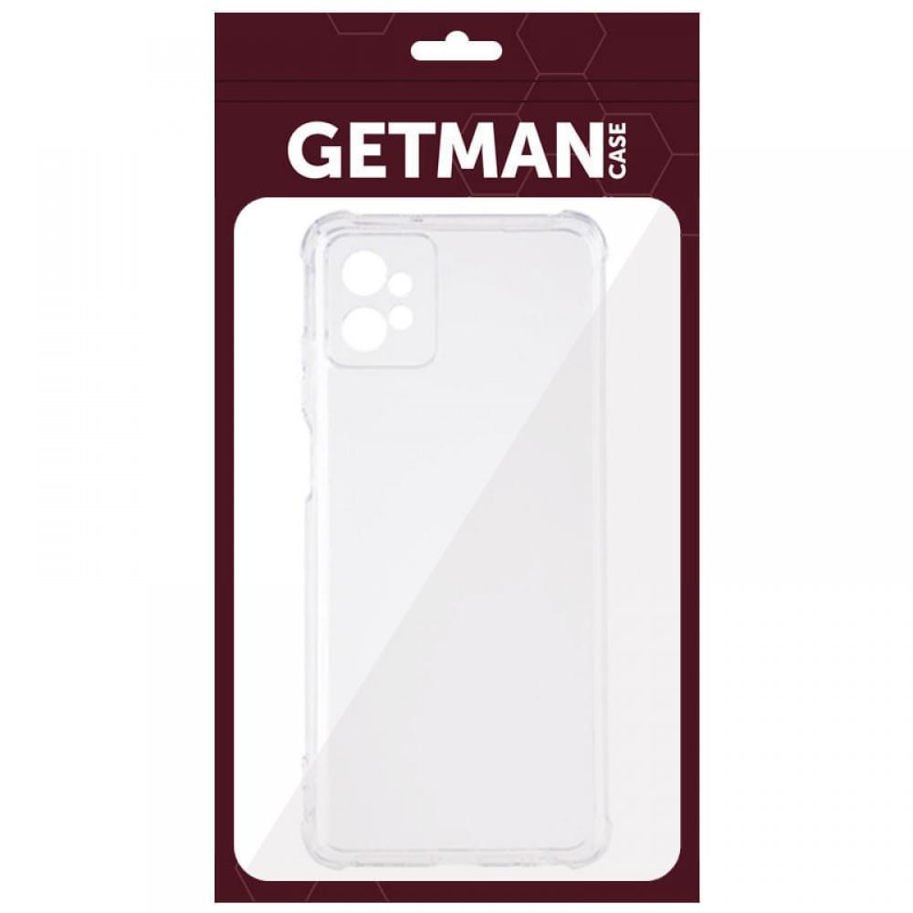 TPU чохол GETMAN Ease logo посилені кути Full Camera для Motorola Moto G32 Безбарвний (прозорий)