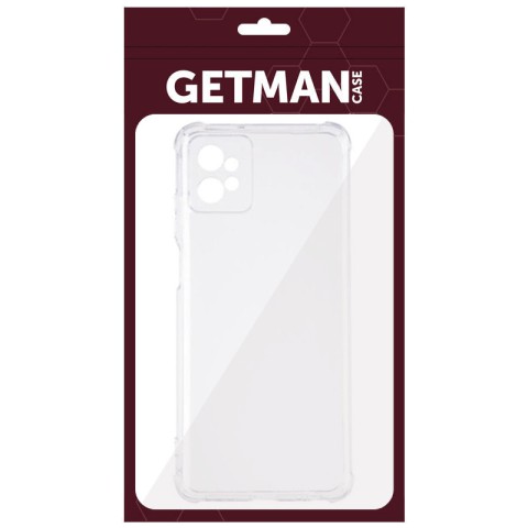 TPU чохол GETMAN Ease logo посилені кути Full Camera для Motorola Moto G32 Безбарвний (прозорий)