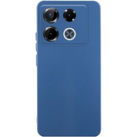 Чохол TPU GETMAN Liquid Silk Full Camera для Infinix Note 40 Pro 4G Синій / Navy Blue