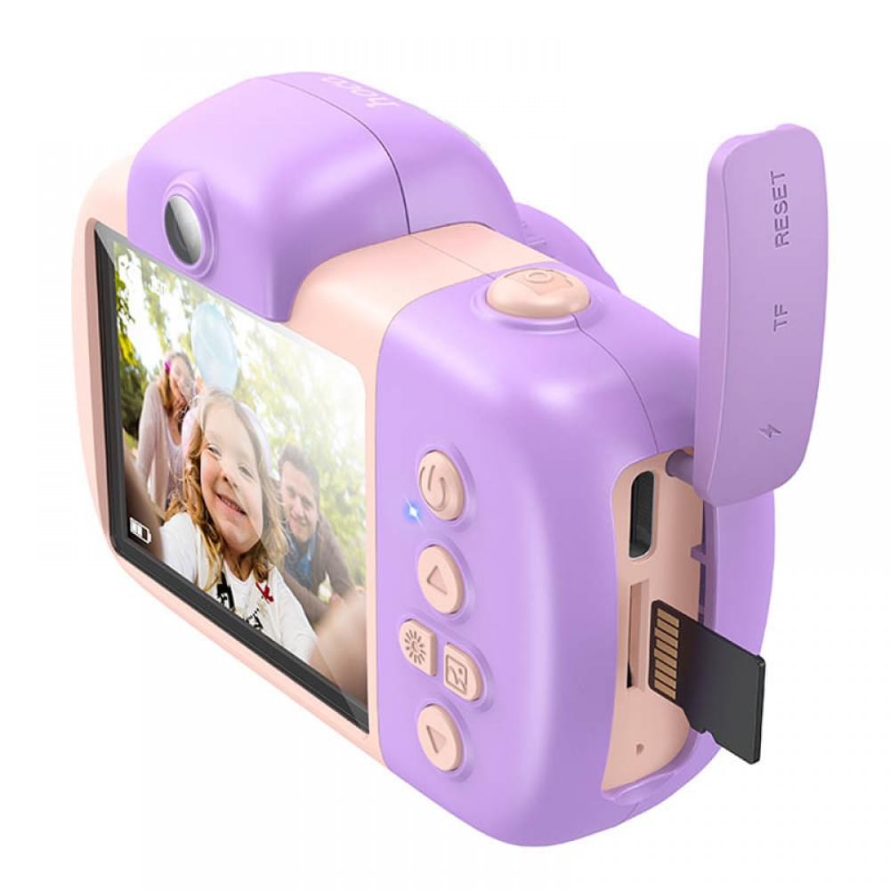 Дитяча фотокамера Hoco DV201 Dual lens Pink