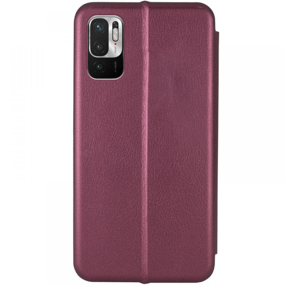 Шкіряний чохол-книжка Classy для Xiaomi Redmi Note 10 5G / Poco M3 Pro Бордовий