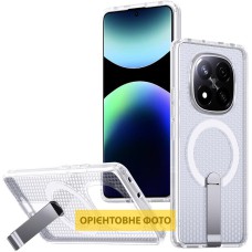 Чохол TPU Breeze with MagSafe stand для Xiaomi Redmi Note 14 Pro 4G/5G Transparent