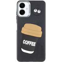 Чохол TPU Leather Toys для Samsung Galaxy A06 Coffee / Black