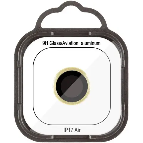 Захисне скло Metal Classic на камеру (у упак.) для Apple iPhone 17 Air (6.5") Золотий / Light Gold