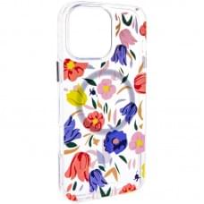 TPU+PC чохол Clear Garden with MagSafe для Apple iPhone 16 Pro Max (6.9") Tropical Art