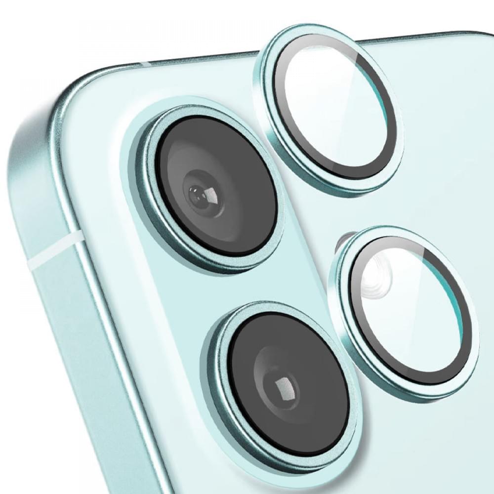 Защитное стекло Metal Classic на камеру (в упак.) для Apple iPhone 16 (6.1") / 16 Plus (6.7")