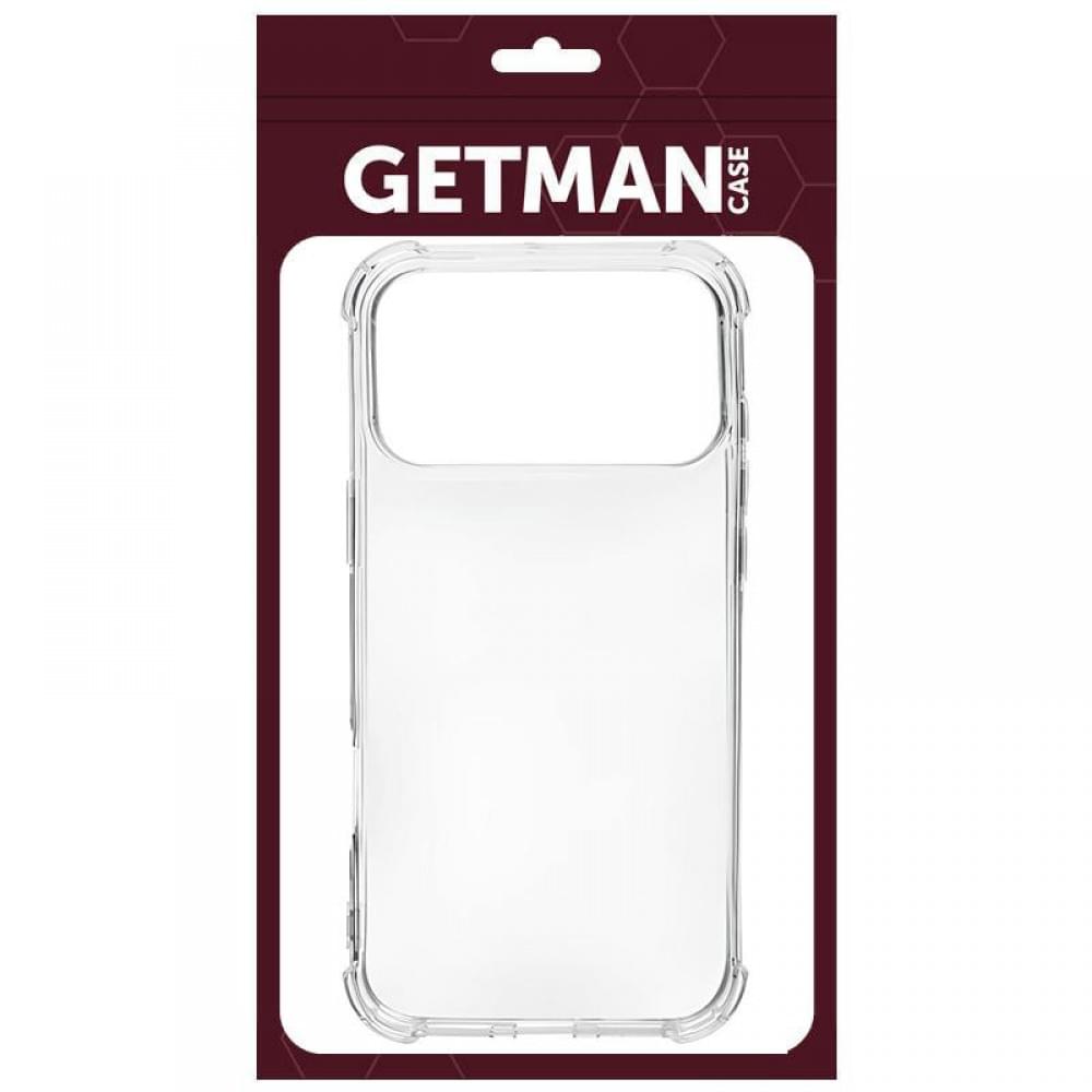 TPU чохол GETMAN Ease logo посилені кути для Apple iPhone 17 Pro Max (6.9") Безбарвний (прозорий)